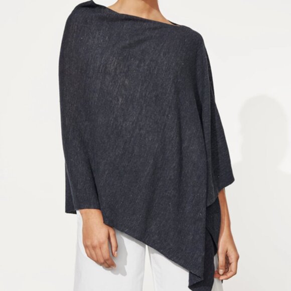 Eileen Fisher Melange Poncho OS - Picture 1 of 3